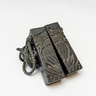 Hugin and Munin Necklace carved in black ebony