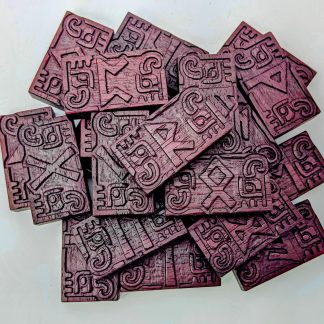 Purple heart wood Runes Set